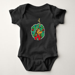 Grinch   Max Christmas Wreath Baby Bodysuit
