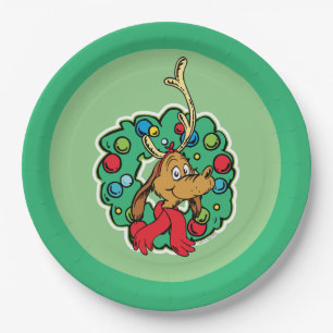 Grinch   Max Christmas Wreath Paper Plate
