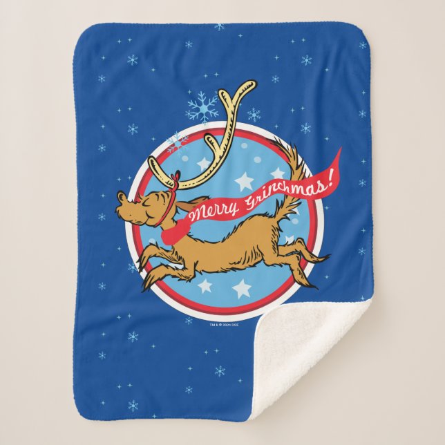 Grinch | Max Merry Grinchmas! Sherpa Blanket (Front)
