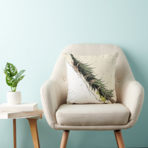 Grinch & Max Return the Christmas Tree Throw Pillow