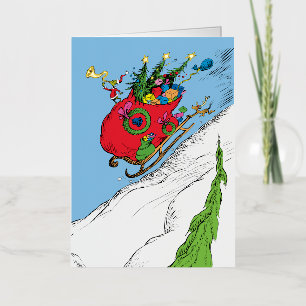 Grinch & Max Runaway Sleigh Foil Greeting Card