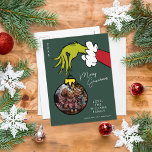 Grinch Merry Grinchmas Family Photo Christmas Holiday Postcard<br><div class="desc">Celebrate the Holidays with Grinch this year! This green holiday card features the text "Merry Grinchmas" and the iconic Grinch hand. Personalize by adding your favourite family photo,  and names.</div>