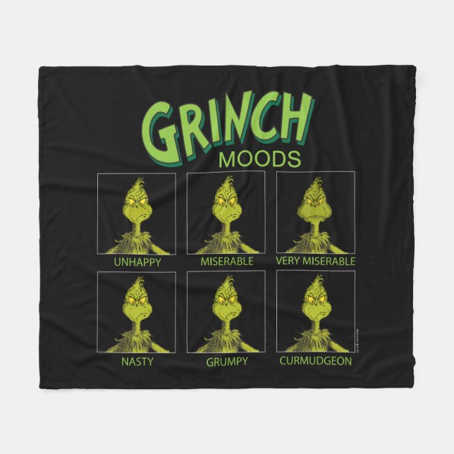 Grinch | Moods Chart Fleece Blanket (Front (Horizontal))