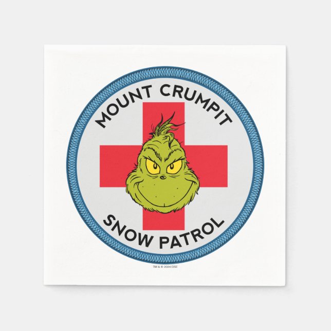 Grinch | Mt. Crumpit Snow Patrol Napkin (Front)