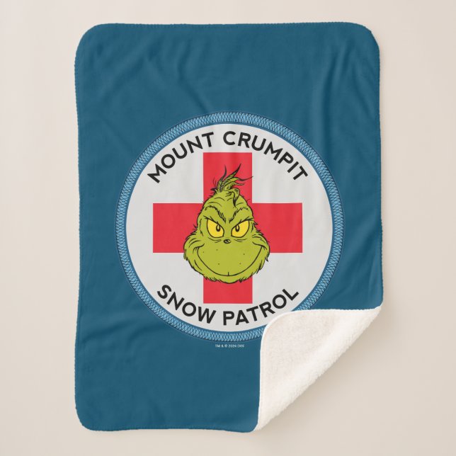 Grinch | Mt. Crumpit Snow Patrol Sherpa Blanket (Front)