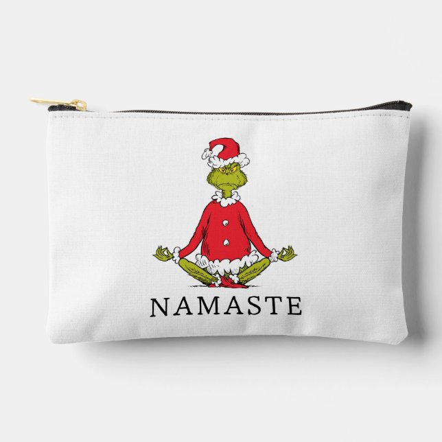 Grinch | Namaste Santa Claus Accessory Pouch (Front)
