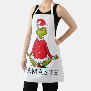 Grinch   Namaste Santa Claus Apron