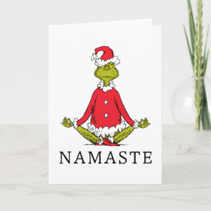 Grinch   Namaste Santa Claus Card