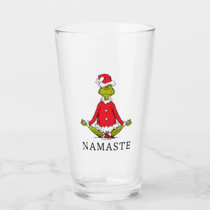Grinch   Namaste Santa Claus Glass