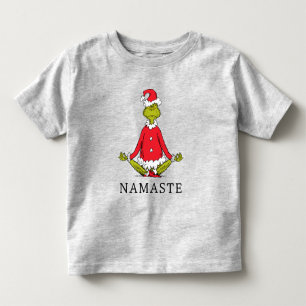 Grinch Namaste Santa Claus Toddler T-shirt