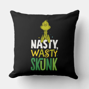 Grinch   Nasty Wasty Skunk Throw Pillow