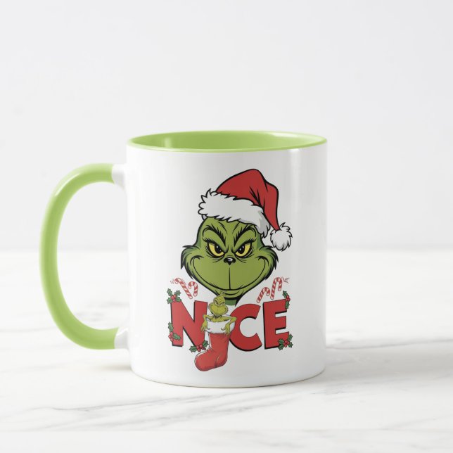Grinch Nice Christmas Mug (Left)