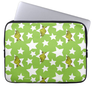 Grinch Peeking Star Pattern Laptop Sleeve