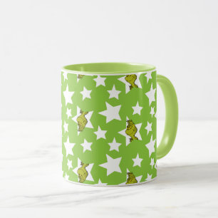 Grinch Peeking Star Pattern Mug