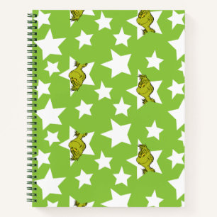 Grinch Peeking Star Pattern Notebook