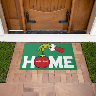 Grinch   Personalized Name Doormat