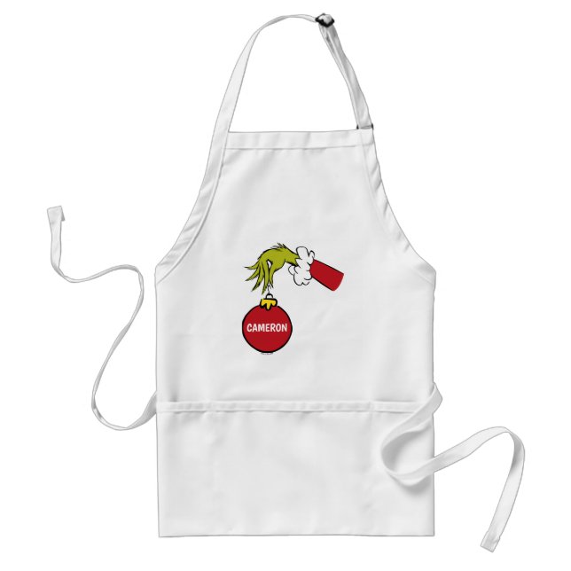 Grinch | Personalized Name Standard Apron (Front)