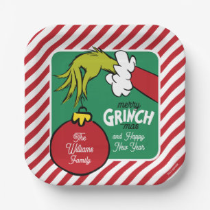 Grinch   Personalized Ornament Paper Plate