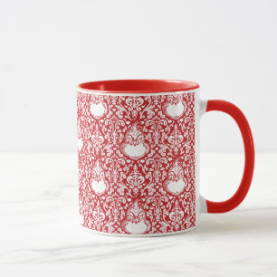 Grinch   Red Damask Pattern Mug