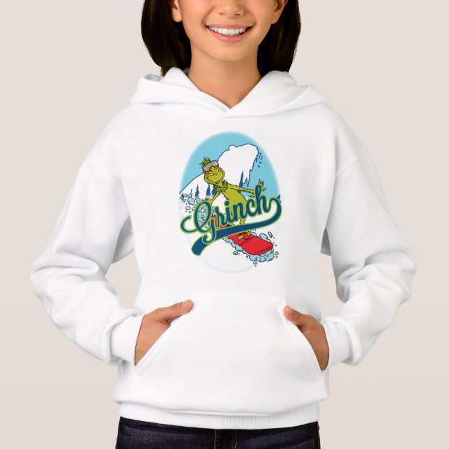 Grinch Snowboarding (Front)