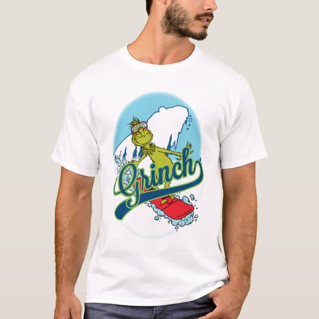 Grinch Snowboarding T-Shirt (Front)