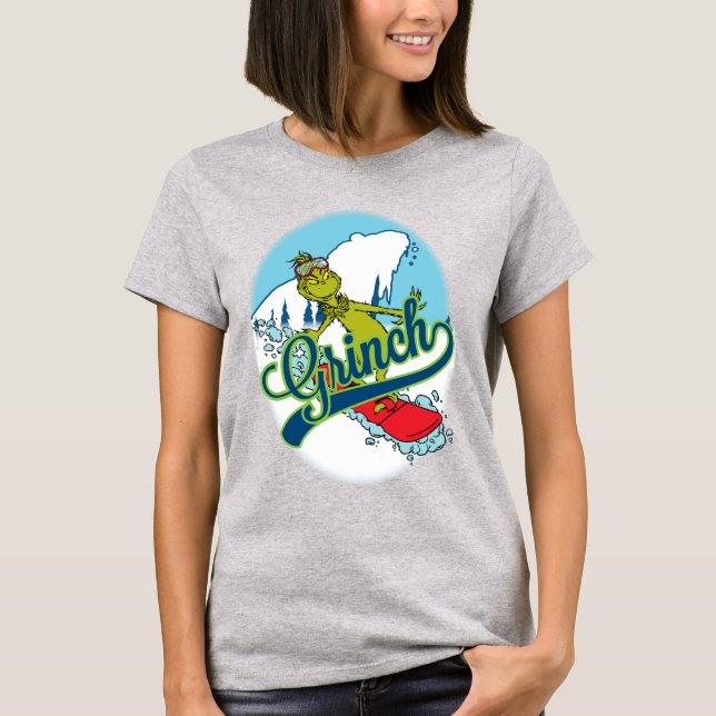 Grinch Snowboarding T-Shirt (Front)