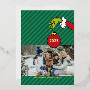 Grinch Stink Stank Stunk Foil Holiday Card