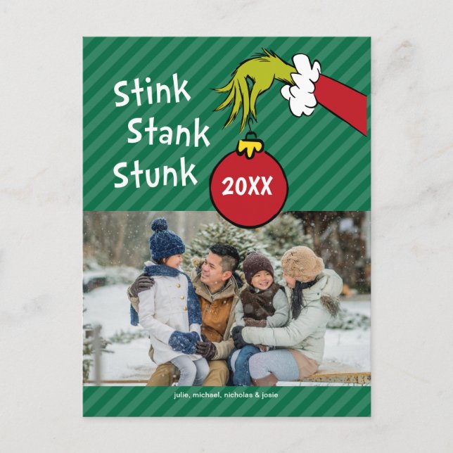 Grinch | Stink Stank Stunk Holiday Postcard (Front)