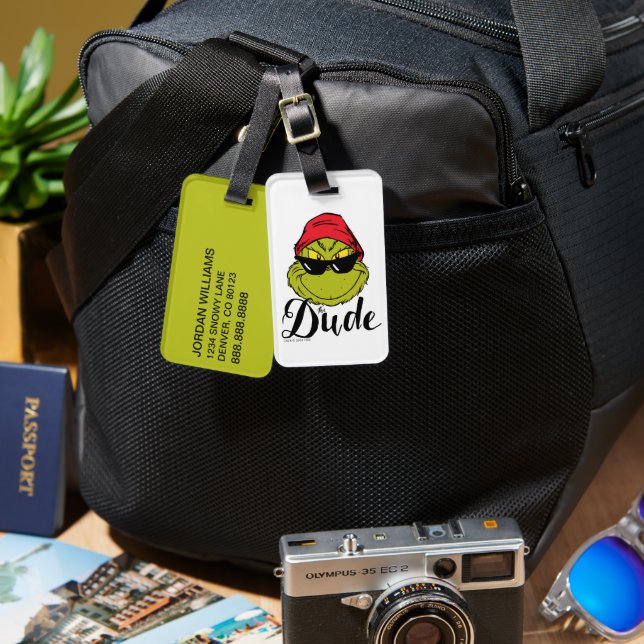 Grinch | The Dude Luggage Tag (Front & Back)