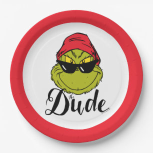 Grinch   The Dude Paper Plate