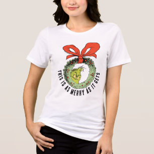 Grinch This Is As Merry As It Gets Tri-Blend Shirt