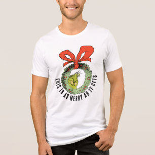 Grinch   This Is As Merry As It Gets Tri-Blend Shirt