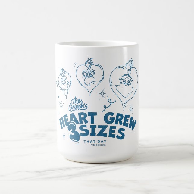Grinch's Heart Grew 3 Sizes Coffee Mug (Center)