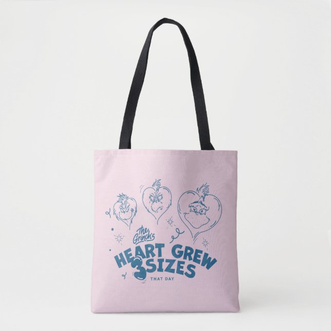 Grinch's Heart Grew 3 Sizes Tote Bag (Front)