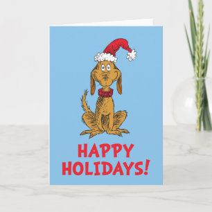 Grinch's Max Santa Claus Hat Holiday Card