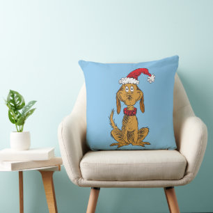 Grinch's Max Santa Claus Hat Throw Pillow