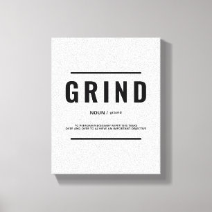 Grind Definition Motivational Quote Wall Art