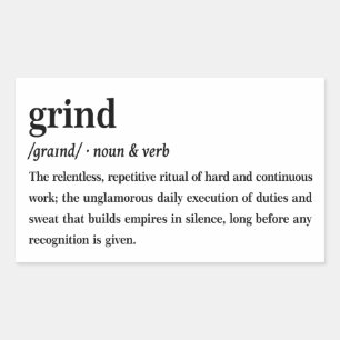 Grind Dictionary Definition Aesthetic  Sticker
