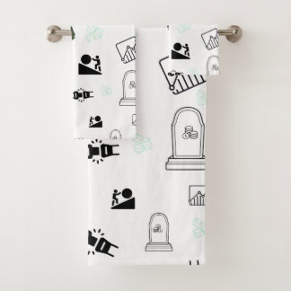 Grind & Gain Bath Towel | Money Art