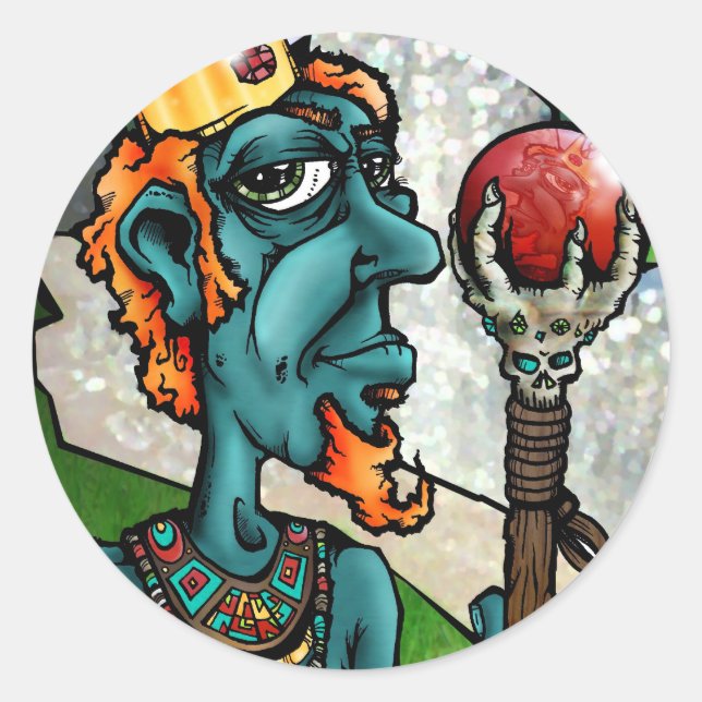 Grind King Sceptre_JGAD Classic Round Sticker (Front)