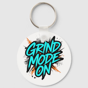 "Grind Mode On" Motivational Quote Keychain