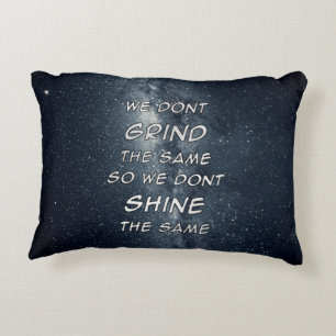 Grind & Shine Stars Motivational Inspiration Accent Pillow