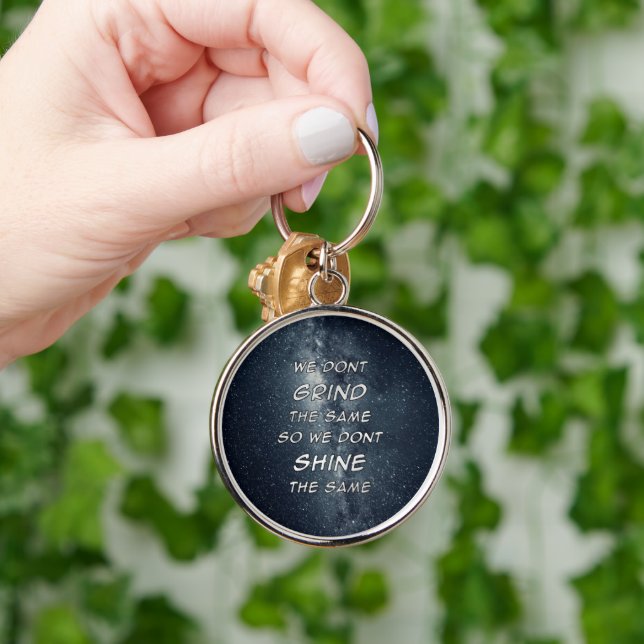 Grind & Shine Stars Motivational Inspiration Keychain (Hand)