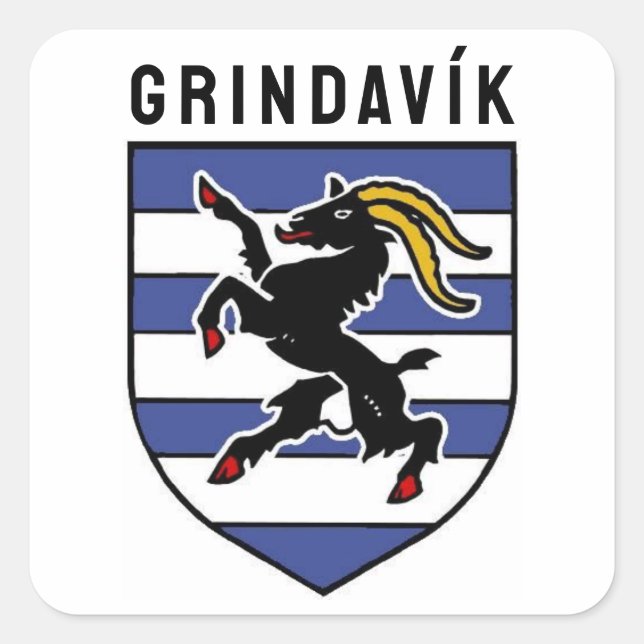 Grindavík Coat of Arms - Iceland Square Sticker (Front)