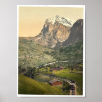 Grindelwald and Mount Wetterhorn, Bernese Oberland