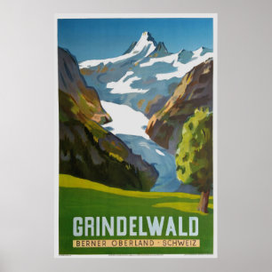 Grindelwald, Berner Oberland, Schweiz, Affiche de 