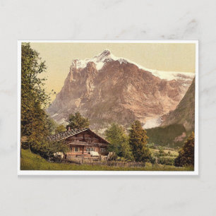 Grindelwald, chalet and Mount Wetterhorn, Bernese Postcard