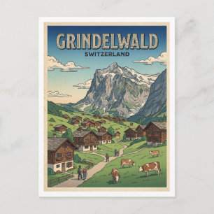 Grindelwald Switzerland Postcard