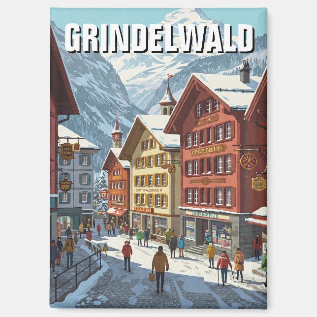 Grindelwald Switzerland Travel Magnet (Front)