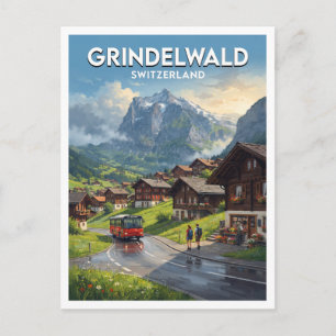 Grindelwald, Switzerland Travel Postcard